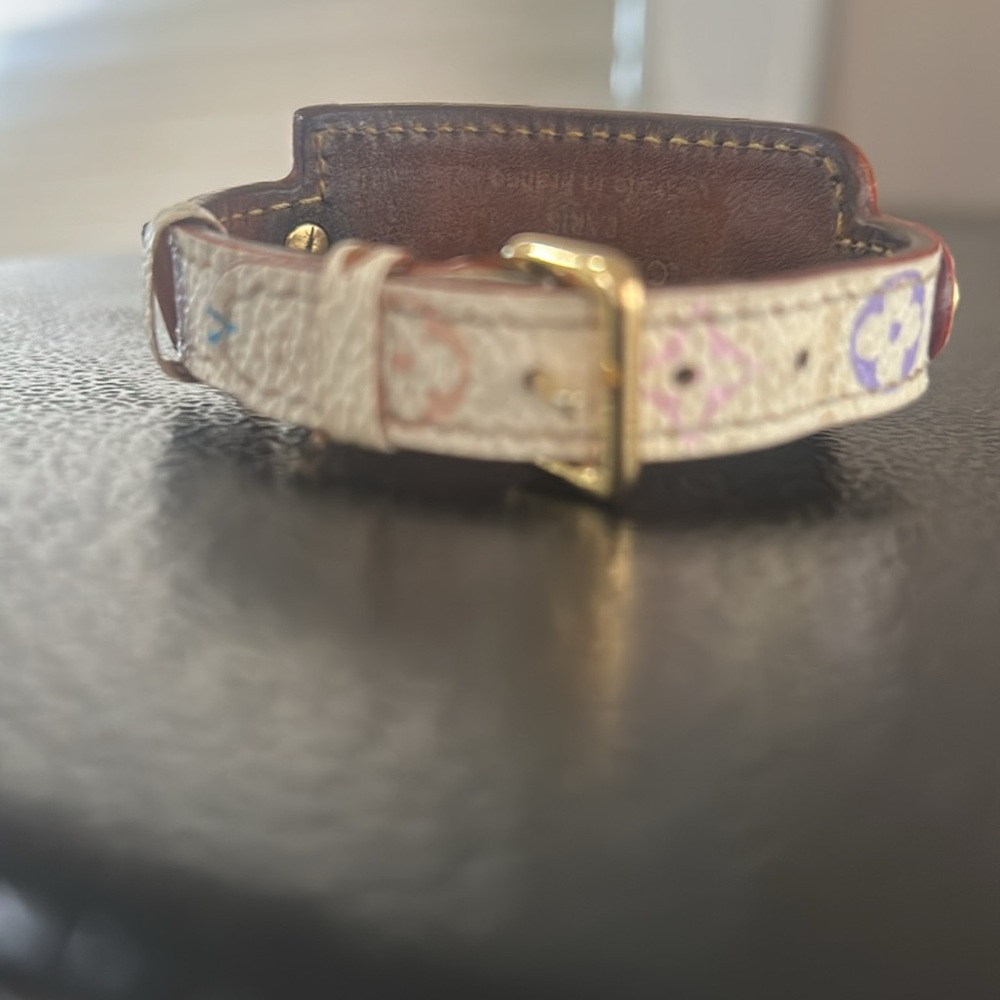 Louis Vuitton x Murakami Leather Monogram ID Bracelet - Picture 5 of 13